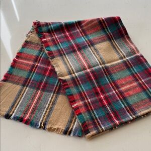 Plaid Fringe Blanket Scarf in Red and Green 🧣 *New